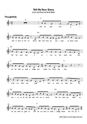 Tell Me Your Story score example